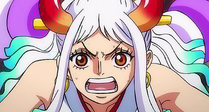 Yamato (Saori Hayami) finds herself lost in One Piece Episode 1003 "Tragic Sword! The Red Scabbards vs. Kaido Again" (2022), Toei Animation