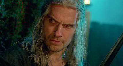 Geralt (Henry Cavill) seeks information in The Witcher Season 3 Episode 1 "Shaerrawedd" (2023), Netflix