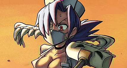 Marie takes Valentine by surprise in Skullgirls: 2nd Encore (2013), Autumn Games