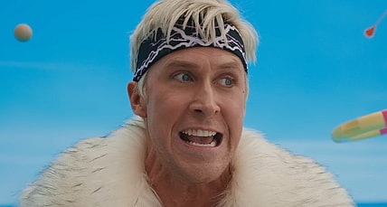Ken (Ryan Gosling) rallies his troops in Barbie (2023), Warner Bros. Pictures