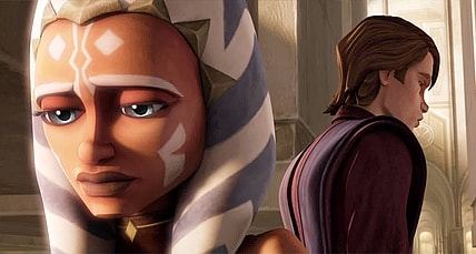 Ahsoka (Ashley Eckstein) informs Anakin (Matt Lanter) that she wants to follow her own path in Star Wars: The Clone Wars Season 5 Episode 20 "The Wrong Jedi" (2013), Lucasfilm Animation