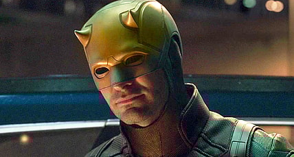 Daredevil (Matt Murdock) attempts to diffuse a tricky situation in She-Hulk: Attorney at Law Season 1 Episode 8 "Ribbit and Rip It" (2022), Marvel Entertainment