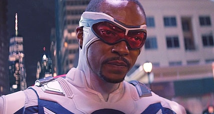 Sam Wilson (Anthony Mackie) calls on the American government to "do better" in The Falcon and the Winter Soldier Season 1 Episode 8 "One World, One People" (2023), Marvel Entertainment