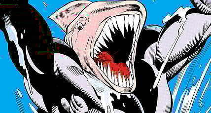 Guy Gardner comes face-to-face with Karshon's mental powers in Green Lantern Vol. 2 #196 "3" (1986), DC. Words by Steve Englehart, art by Joe Staton, Bruce D. Patterson, Anthony Tollin, and Louis Buhalis.