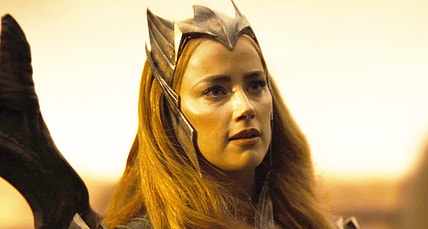 Mera (Amber Heard) stands with Batman's (Ben Affleck) anti-Superman (Henry Cavill) resistance in Zack Snyder's Justice League (2021), Warner Bros. Pictures