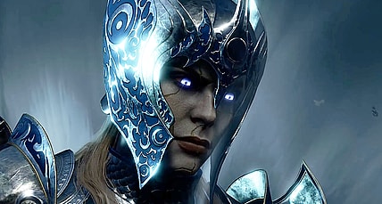 Dame Aylin (Helen Keeley) embraces her aasimar powers in Baldur's Gate 3 (2023), Larian Studios