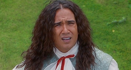 Isaac Newton (Nathaniel Curtis) informs The Doctor (David Tennant) and Donna (Catherine Tate) that they've landed in England, 1666 in Doctor Who Special 302 "Wild Blue Yonder" (2023), BBC