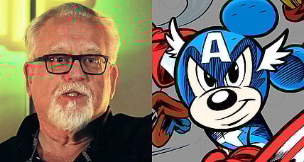 Chuck Dixon talks Alphacore with Eric July in an Exclusive Interview with CHUCK DIXON | Alphacore #1 (2023), Rippaverse Comics / Mickey Mouse wields the shield on Lorenzo Pastrovicchio and Valeria De Sanctis' Disney 100 variant cover to Amazing Spider-Man Vol. 6 #17 (2023), Marvel Comics