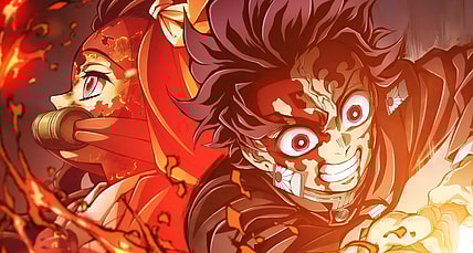 Tanjiro (Natsuki Hanae) and Nezuko Kamado (Akari Kitou) let their rage flow in Demon Slayer: Kimetsu no Yaiba Haishra Training Arc (2024), Aniplex