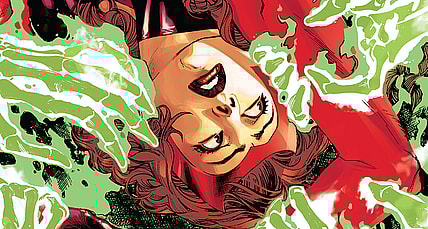 The Scarlet Witch finds herself flanked by the forces of The Dead on Stuart Immonen's cover to Avengers Vol. 9 #5 (2023), Marvel Comics