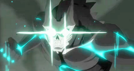 Kafka (Masaya Fukunishi) prepares to annihilate his enemies in Kaiju No. 8 (2023), Production I.G.