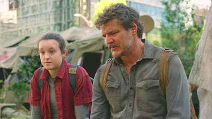 Joel (Pedro Pascal) and Ellie (Bella Ramsey) take an ill-fated breather in The Last of Us Season 1 Episode 9 "Look for the Light" (2023), HBO