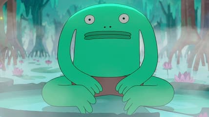 Mr. Frog (Michael Cusack) wonders where it all went wrong in Smiling Friends Season 3 Episode 2 "Le Voyage Incroyable de Monsieur Grenouille" (2025), Adult Swim