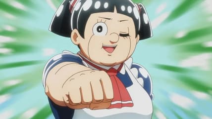 Roboco Taira (Shun Matsuo) puts on a positive spirit in Me & Roboco Episode 12 "Competitive Eating & Roboco" (2023), Gallop