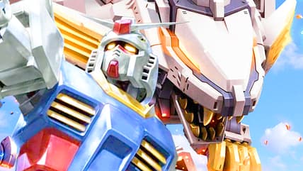 Amuro Ray rises to the challenge on Morishita Naochika's box art to the HGUC RX-78-2 Gundam (Revive Ver.) model kit (2015), Bandai / Bit roars into action on MERCY RABBIT's box art to the Liger Zero 1/72 HMM model kit (2015), Kotobukiya