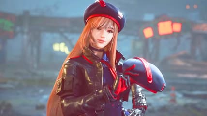 Rapi (Kim Bo-na) drops in to lend Eve (Asami Seto) a hand in Stellar Blade (2024), Shift Up