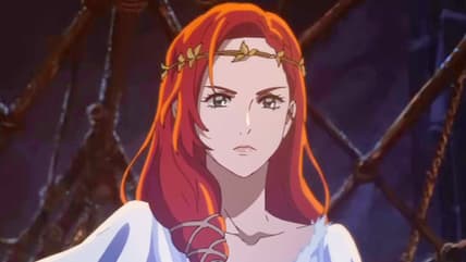 Hèra (Gaia Wise) readies herself for battle in The Lord of the Rings: The War of the Rohirrim (2024), Warner Bros. Animation
