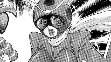 Tackle is ready for a fight in Denpa Ningen Tackle-chan Special 2-han (2009