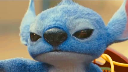 Stitch (Chris Sanders) is not a fan of dog collars in Lilo & Stitch (2025), Disney