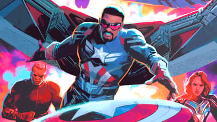 Sam, Joaquin, Isaiah, and Ruth suit-up on Daniel Acuña's promotional poster for Captain America: Brave New World (2025), Marvel Entertainment