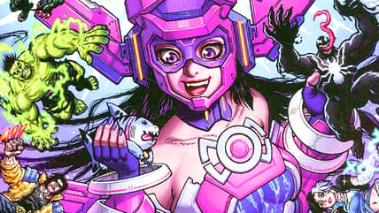 Galacta makes some new friends on Adam Warren's variant cover to Marvel Rivals Vol. 1 #1 (2025), Marvel Comics