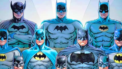 Batman takes a trip through the ages on Nicola Scott's Artist Spotlight variant cover to Batman Vol. 2 #152 "Happy Endings" (2024), DC