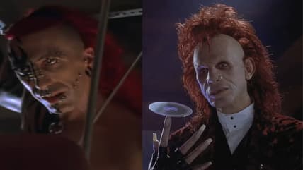 Separated at birth: Captain Howdy (Dee Snider) from Dee Snider's Strangeland (1998) Artisan Entertainment & The Trickster (T. Ryder Smith) from Brainscan (1994) Triumph Films