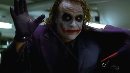 Joker (Heath Ledger) is about to blow in The Dark Knight (2008), Warner Bros. Pictures