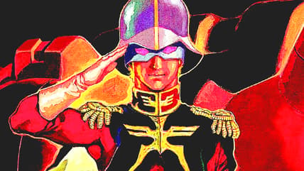 Char Aznable salutes the Principality of Zeon's fighting forces on Yoshikazu Yasuhiko's cover to Mobile Suit Gundam: The Origin Vol. 13 (2006), Kadokawa Shoten