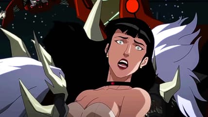 Zatanna (Camilla Luddington) performs a disappearing act she isn't meant to come back from in Justice League Dark: Apokolips War (2020), Warner Bros. Animation
