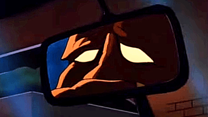 Clayface checking his blind spot in Batman: The Animated Series Season 1 Episode 4 "Feat of Clay, Pt. 1" (1992), Warner Bros. Animation