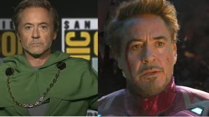 Robert Downey Jr. Revealed as Dr. Doom at Comic Con 2024, Screenshot via Attractions Magazine, Youtube: Iron Man (Robert Downey Jr.) holds the fate of the universe in his hands in Avengers: Endgame (2019), Marvel Entertainment