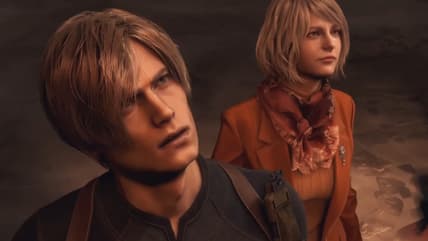 Leon S. Kennedy (Toshiyuki Morikawa) and Ashley Graham (Akari Kitô) ill at east in Resident Evil 4 Remake (2023), Capcom