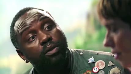 Bernie (Brian Tyree Henry) is debriefed on Project Powerhouse in Godzilla x Kong: The New Empire (2024), Legendary Pictures