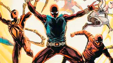 The Scarlet Spider leads the multiversal charge via Multiversal Passage (Card #206), Magic: The Gathering - Marvel's Spider-Man (2025), Wizards of the Coast. Art by Jim Chueng and Jay David Ramos.
