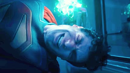 Metamorpho (Anthony Carrigan) subjects Superman (David Corenswet) to some homemade Kryptonite in Superman (2025), DC Studios