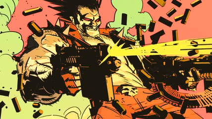 Lobo brings out the literal big guns in a last-ditch play for the Heart of Apokolips in DC K.O.: Wonder Woman vs. Lobo Vol. 1 #1 (2026), DC. Words by Joëlle Jone, art by Jason Howard, Cary Nord, Daniel Bayliss, Tamra Bonvillain, and Clayton Cowles.