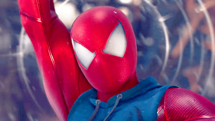 Peter Parker's (Yuri Lowenthal) Spider-Sense warns him about an incoming attack from one of Kraven's (Jim Pirri) goons in Marvel's Spider-Man 2 (2023), Insomniac Games