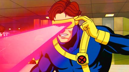 Cyclops (Ray Chase) attempts to stop rioters from interrupting Magento's (Matthew Watterson) trial in X-Men ’97 Season 1 Episode 2 ‘Mutant Liberation Begins’ (2024), Disney Plus