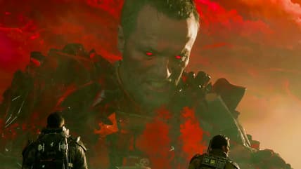 Mason (Milo Ventimiglia) leads his Spector One squadmates against a Cradle-induced hallucination of Harper (Michael Rooker) in Call of Duty: Black Ops 7 (2025), Activision Blizzard