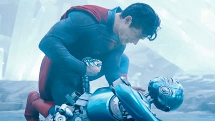 Superman (David Corenswet) rushes to Kelex's side in Superman (2025), DC Studios