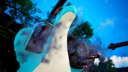 Relaxaurus launches its Hungry Missiles in Palworld (2024), Pocketpair