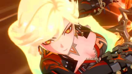 Mavuika (Komatsu Mikako) goes full throttle in Genshin Impact (2020), HoYoverse