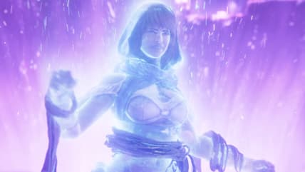 Scarlet (TBA) is dragged into oblivion courtesy of Mara (TBA) in Highguard (2026), Wildlight Entertainment