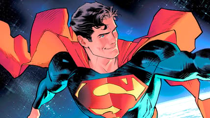 Superman smiles as he makes his way home on Dan Mora's cover to the Superman: Kal-El Returns Special (2023), DC