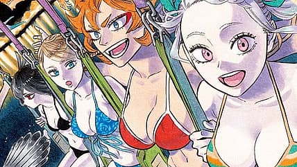Secre, Mimosa, Mereleona, and Noelle in Black Clover Ch. 384 color spread (2025)