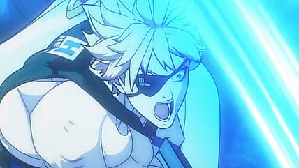 Sin Kiske (Issei Miyazaki) fights Unika (Yui Ishikawa) in Guilty Gear Strive: Dual Rulers (2025)