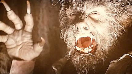 Lawrence Talbot attacks frightened hunter in The Wolfman (2010), Universal Pictures