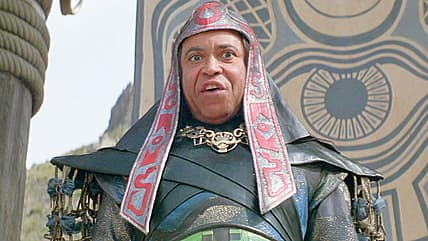 Thulsa Doom taunts captured Conan in Conan the Barbarian (1982), Universal Pictures