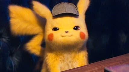Pikachu grabs a drink with Tim in Pokémon: Detective Pikachu (2019), Legendary Pictures